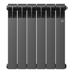 Биметаллический радиатор отопления Royal Thermo Revolution Bimetall 500 2.0 6 секций Noir Sable
