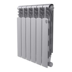 Биметаллический радиатор отопления Royal Thermo Revolution Bimetall 500 2.0 6 секций Silver Satin