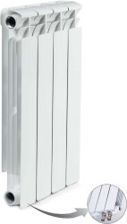 Биметаллический радиатор отопления RIFAR BASE VENTIL L 500 x4